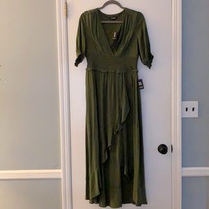 Green mid length Express dress